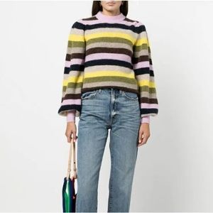 Ganni striped alpaca sweater